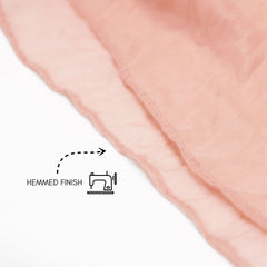 35 in X 10 ft Gauze Cheesecloth Table Runner Blush
