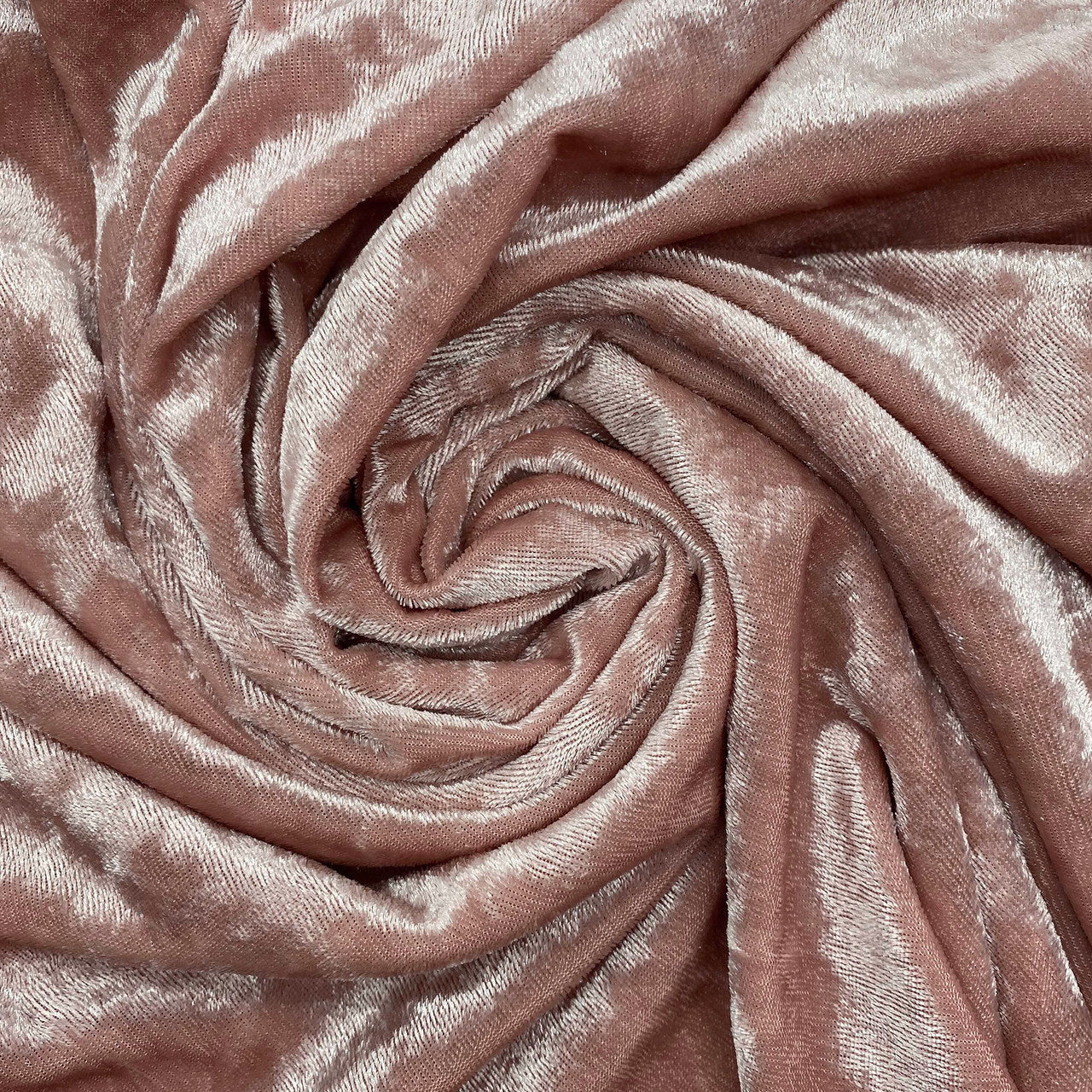 120 Inch Round Crushed Velvet Tablecloth Blush