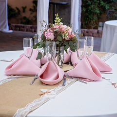 20 inch Polyester Cloth Napkins Pink (Pack of 10)