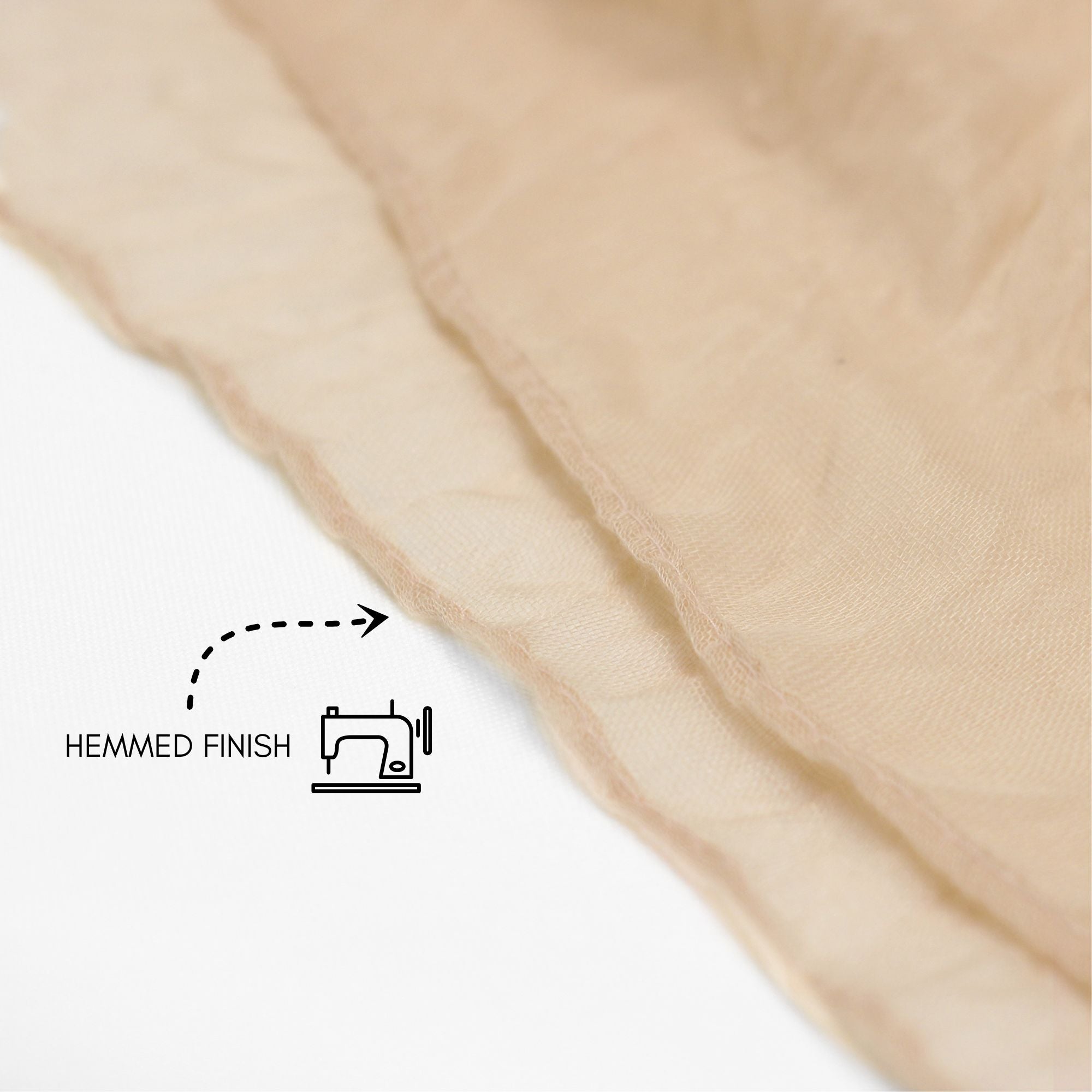 35 in X 10 ft Gauze Cheesecloth Table Runner Champagne