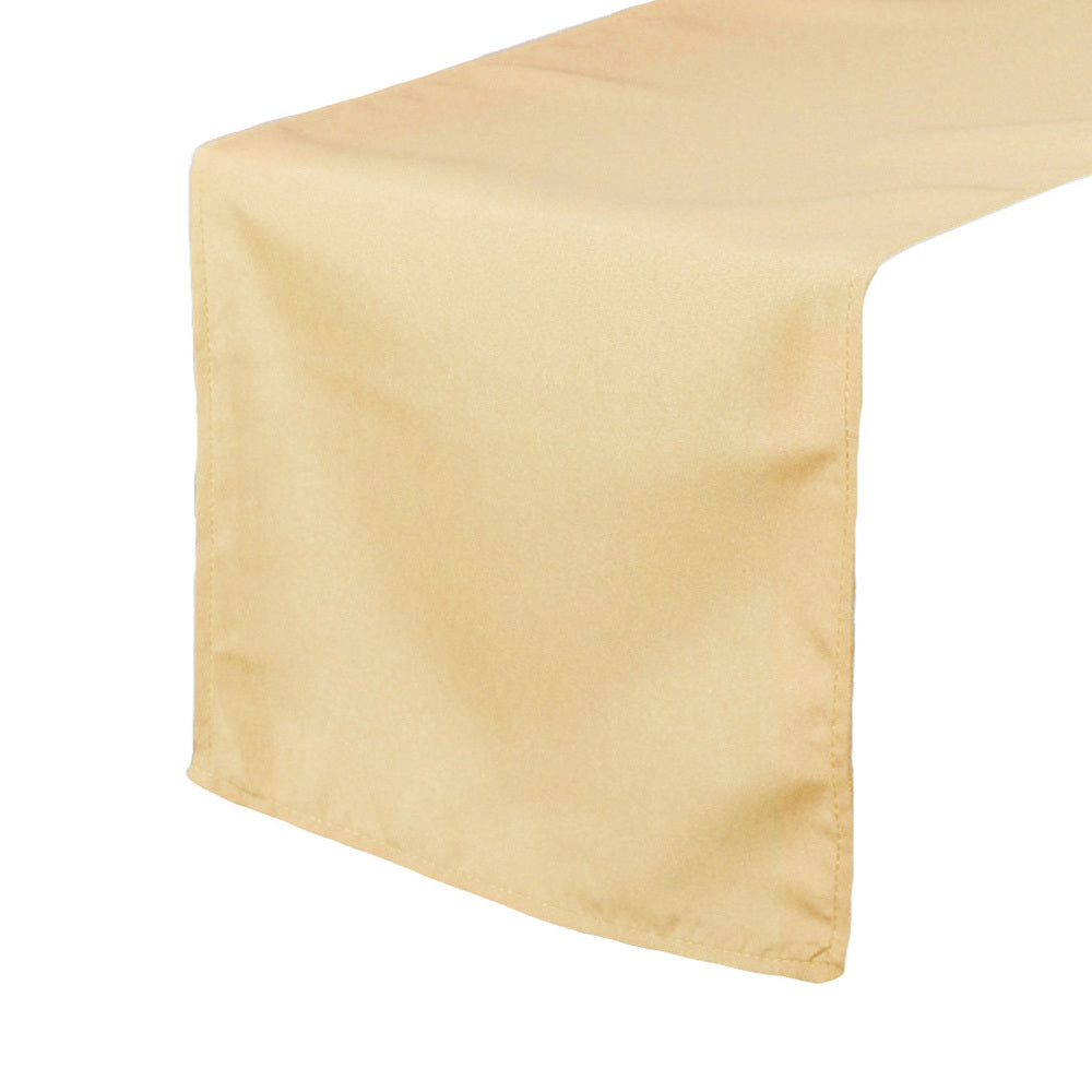 14 x 108 inch Polyester Table Runner Champagne