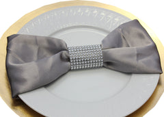 20 inch Satin Cloth Napkins Platinum (Pack of 10)