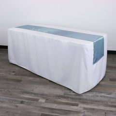 14 x 108 Inch Satin Table Runner Dusty Blue