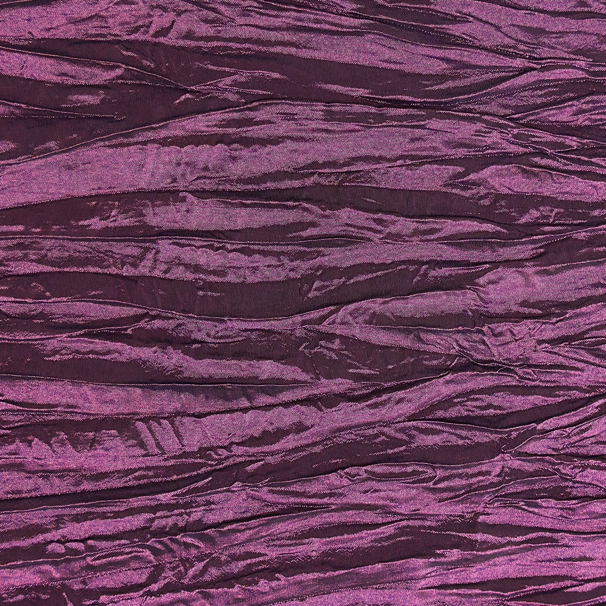 14 x 108 inch Crinkle Taffeta Table Runner Eggplant