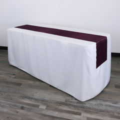14 x 108 inch Satin Table Runner Eggplant