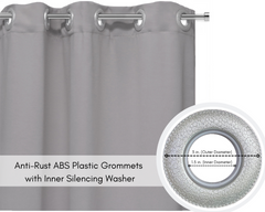 42 X 84 Inch Blackout Polyester Curtains with Grommets Gray - 2 Panels