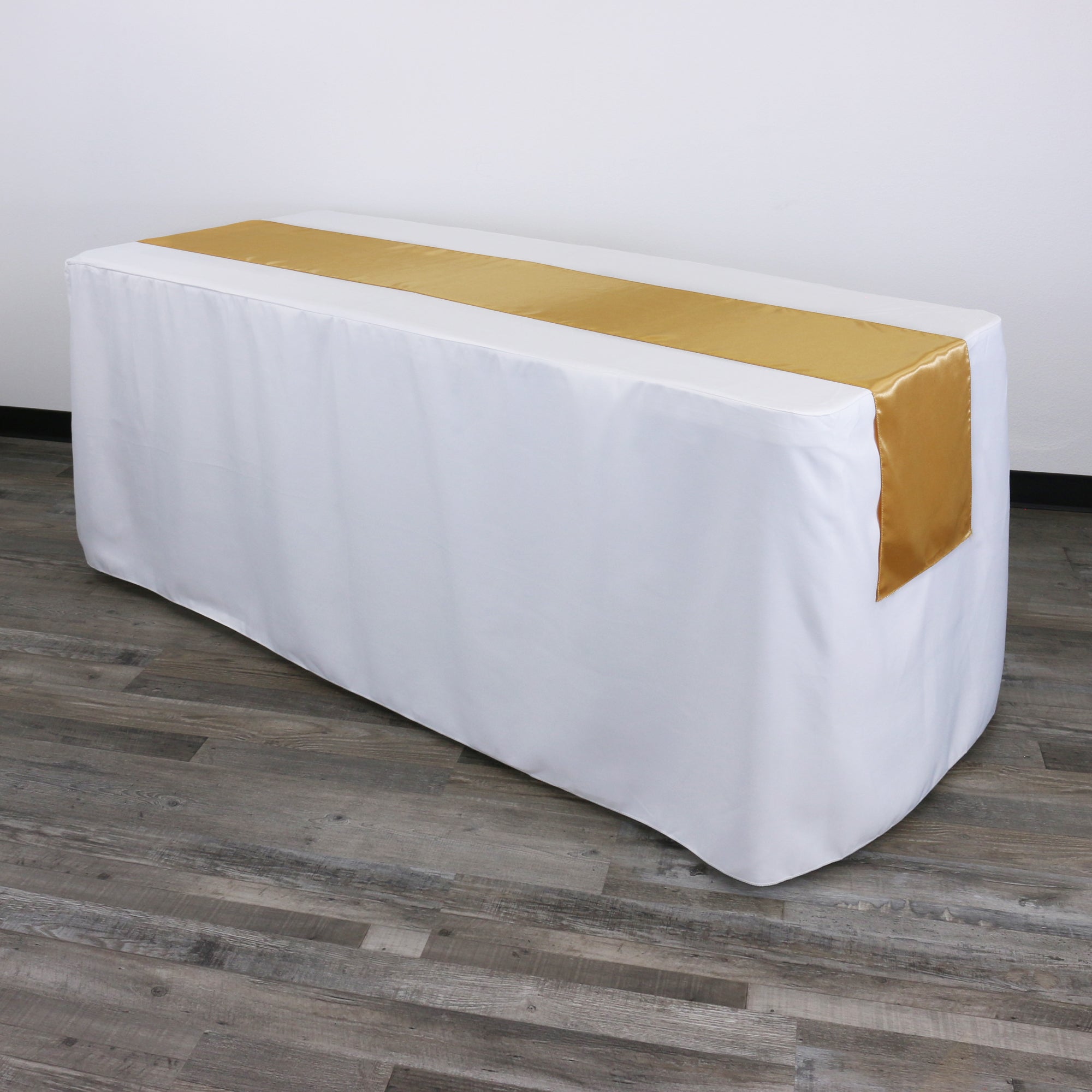 14 x 108 inch Satin Table Runner Gold