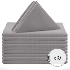 20 inch Polyester Cloth Napkins Gray (Pack of 10)