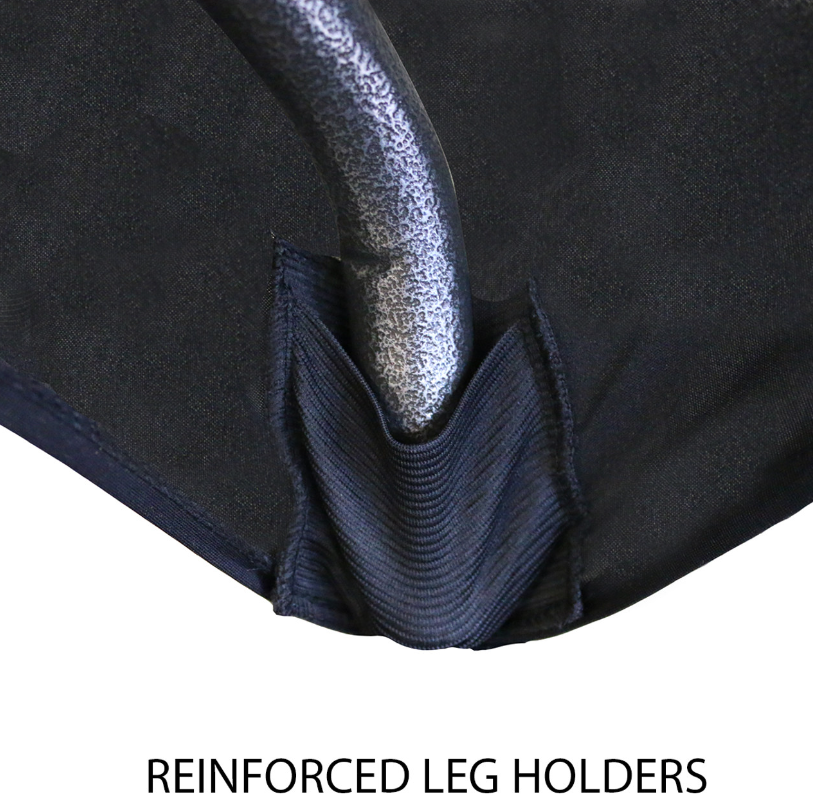 6 Ft x 18 Inches Open Back Rectangular Spandex Table Cover Navy Blue