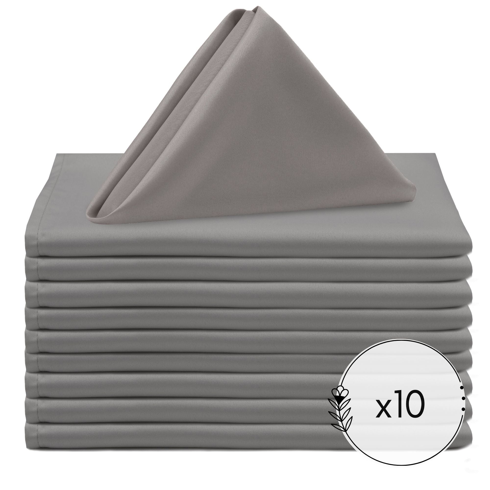 20 inch L'amour Napkins Dark Silver / Platinum (Pack of 10)