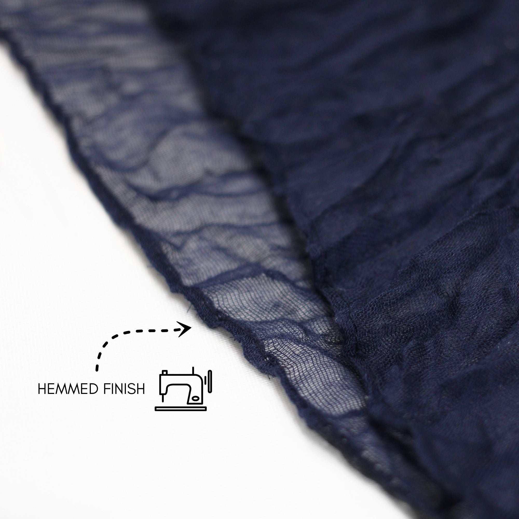 35 in X 10 ft Gauze Cheesecloth Table Runner Navy Blue