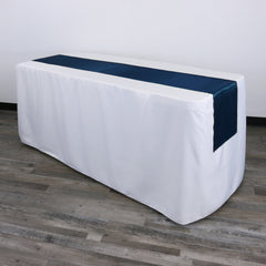 14 x 108 inch Satin Table Runner Navy Blue