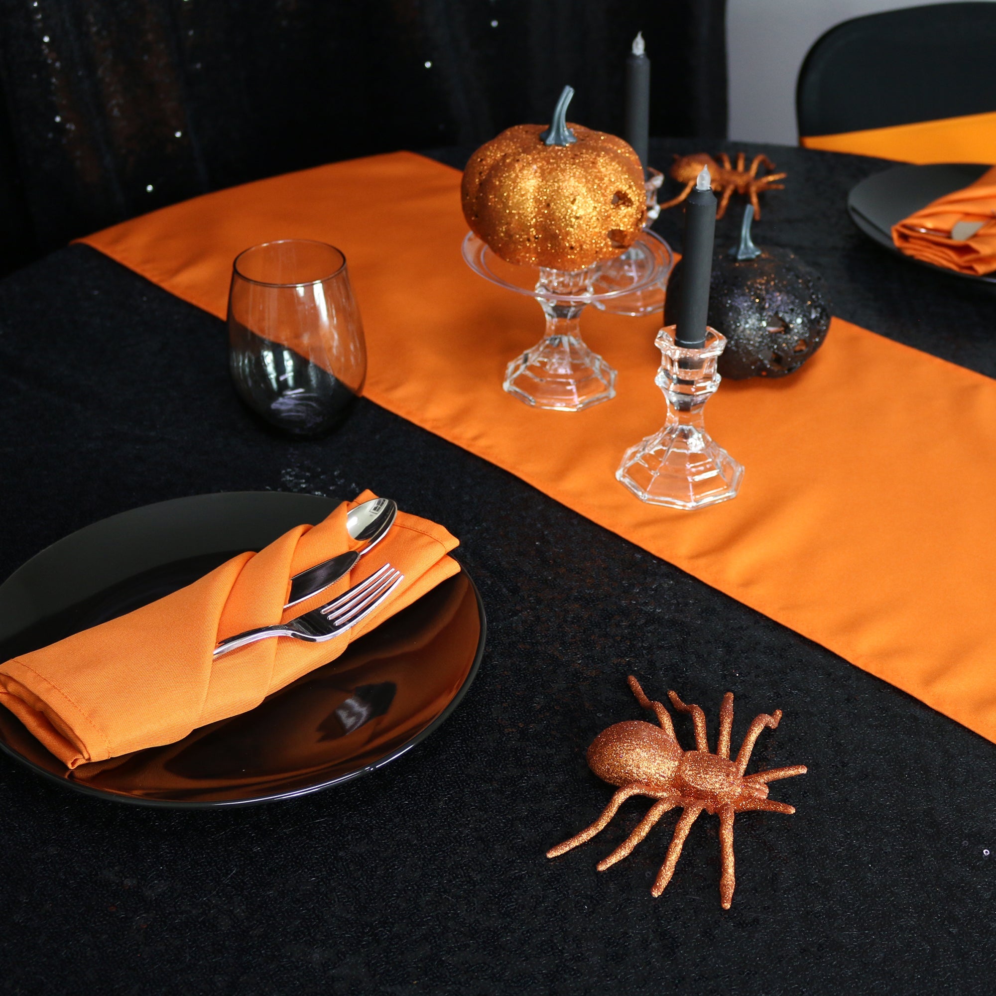 20 inch Polyester Cloth Napkins Orange (Pack of 10)