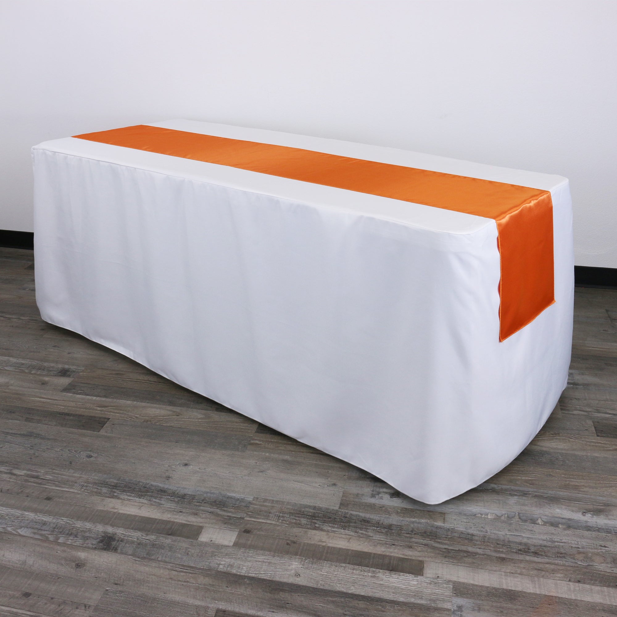 14 x 108 Inch Satin Table Runner Orange