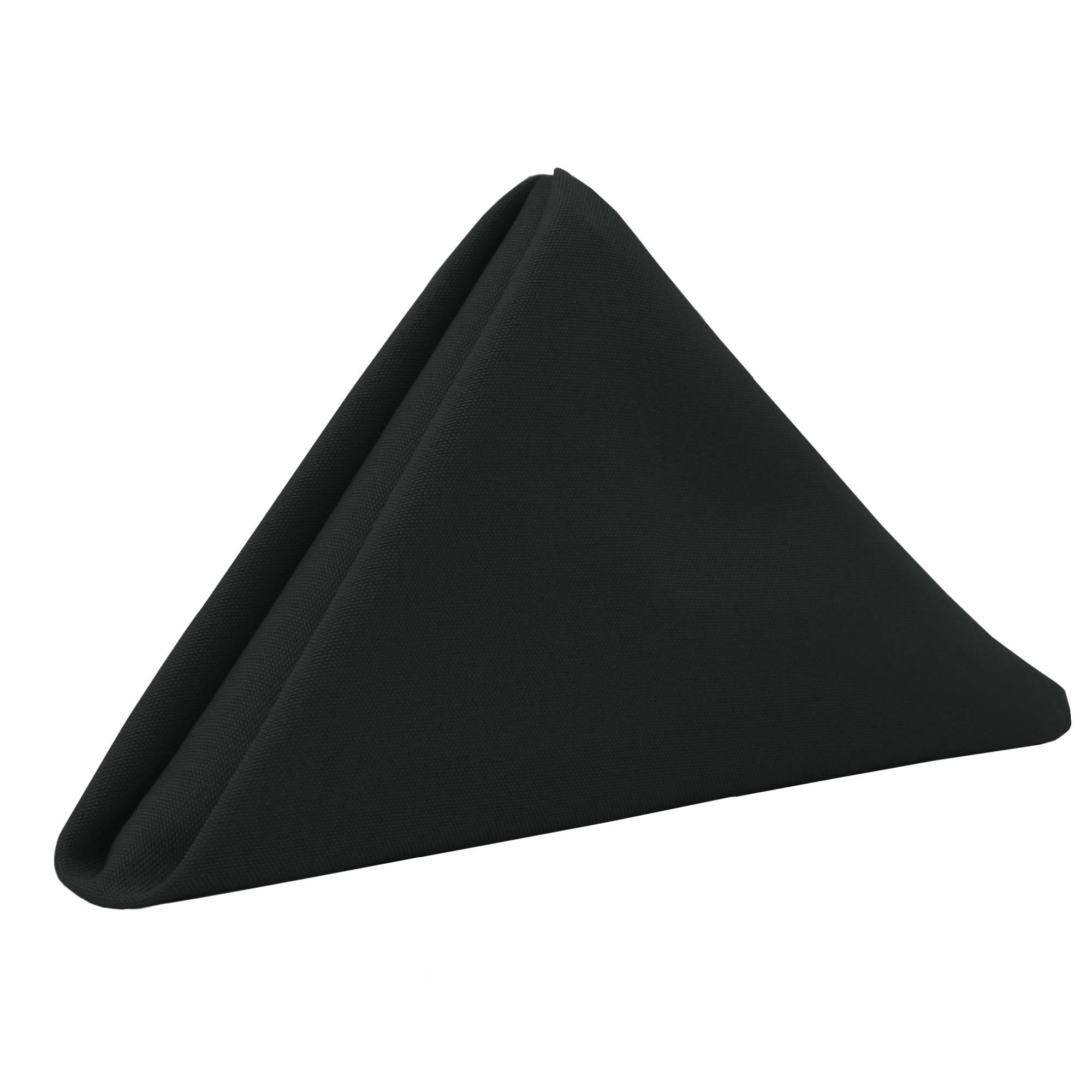 20 inch Polyester Cloth Napkins Black (Pack of 10)