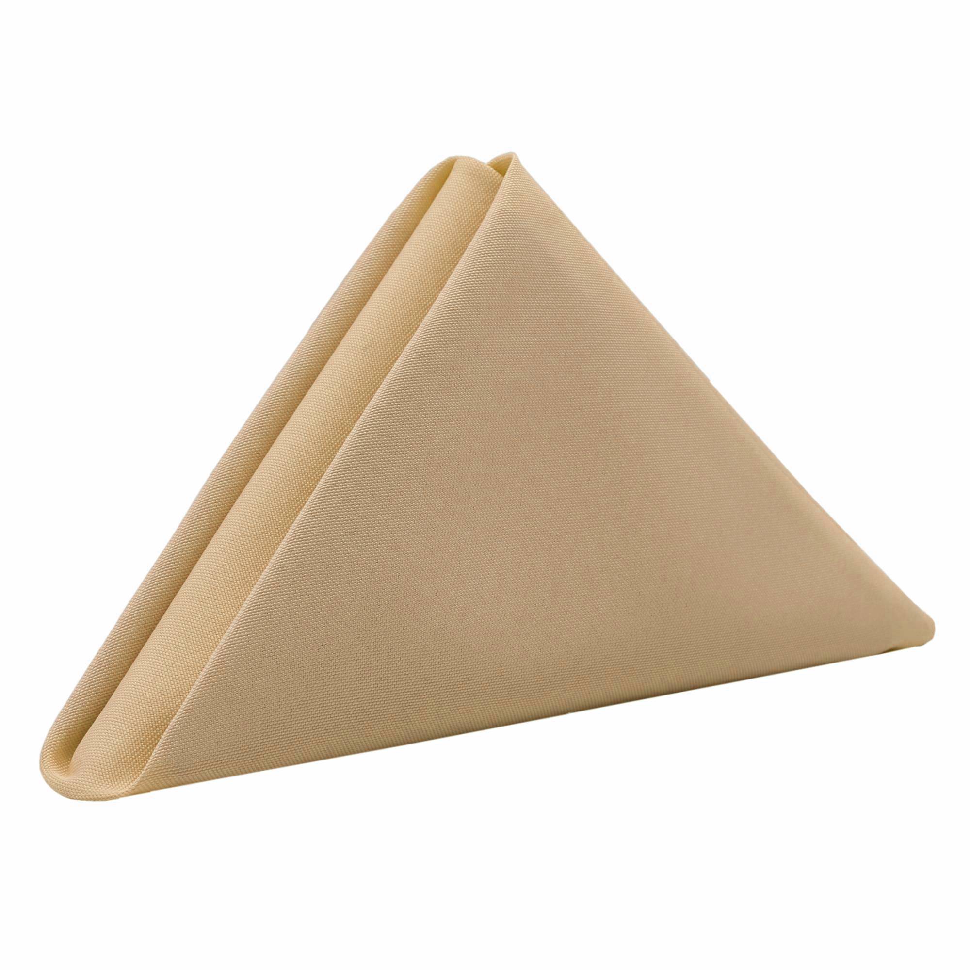 20 inch Polyester Cloth Napkins Champagne (Pack of 10)