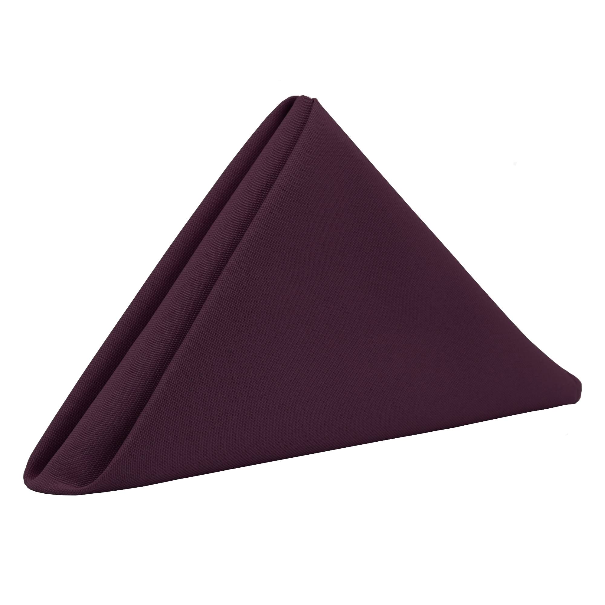 20 inch Polyester Cloth Napkins Eggplant (Pack of 10)