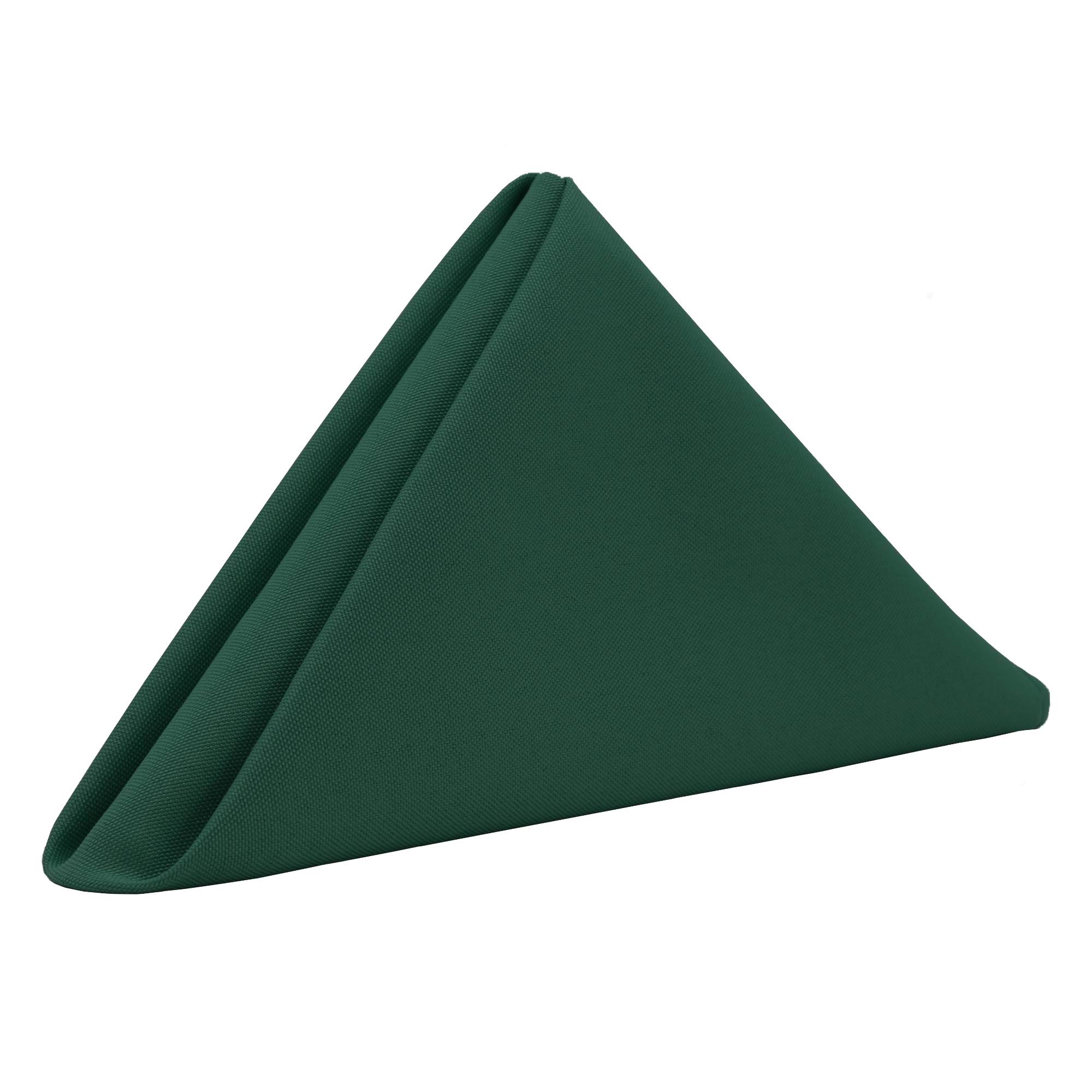 20 inch Polyester Cloth Napkins Hunter Green (Pack of 10)