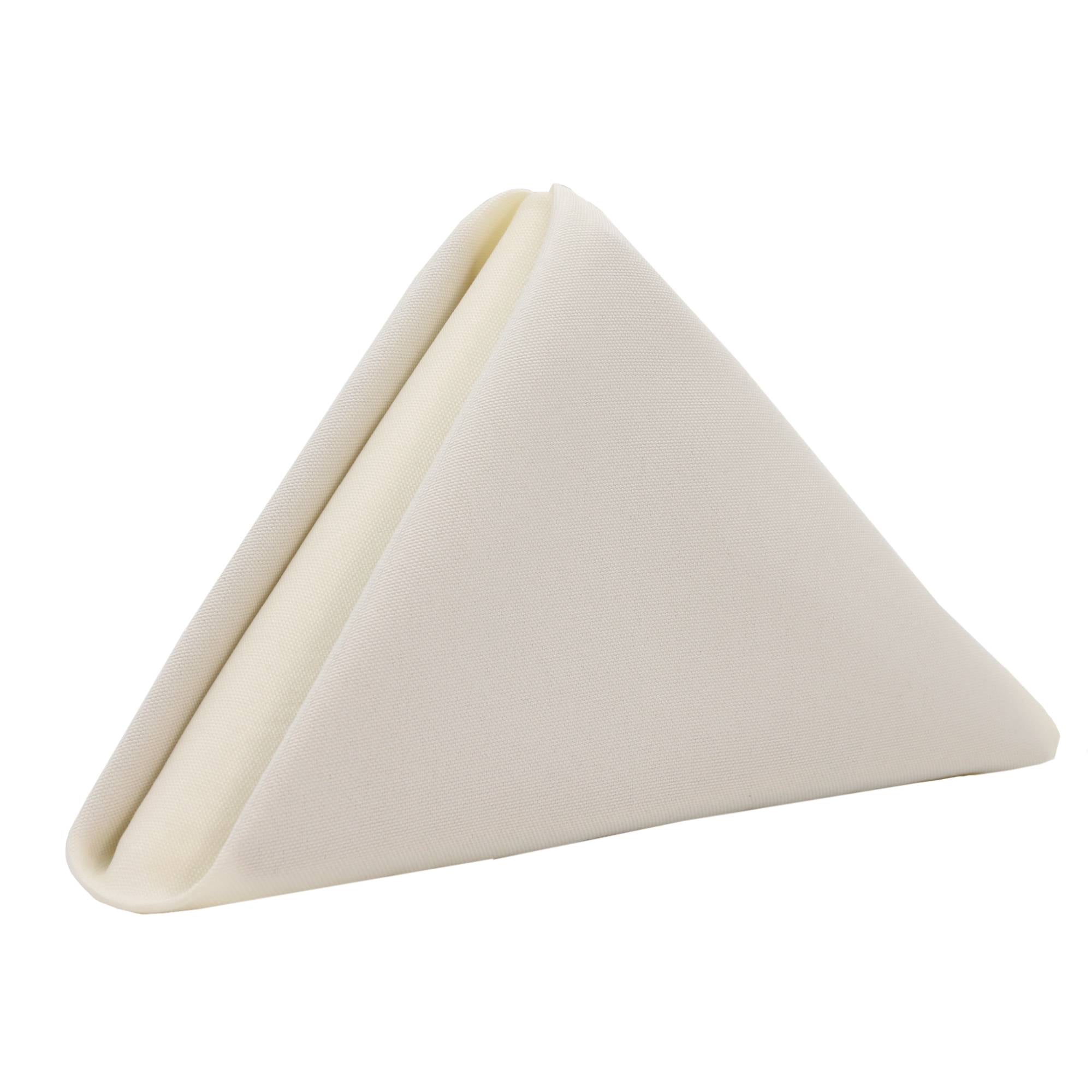 20 inch Polyester Cloth Napkins Ivory (Pack of 10)