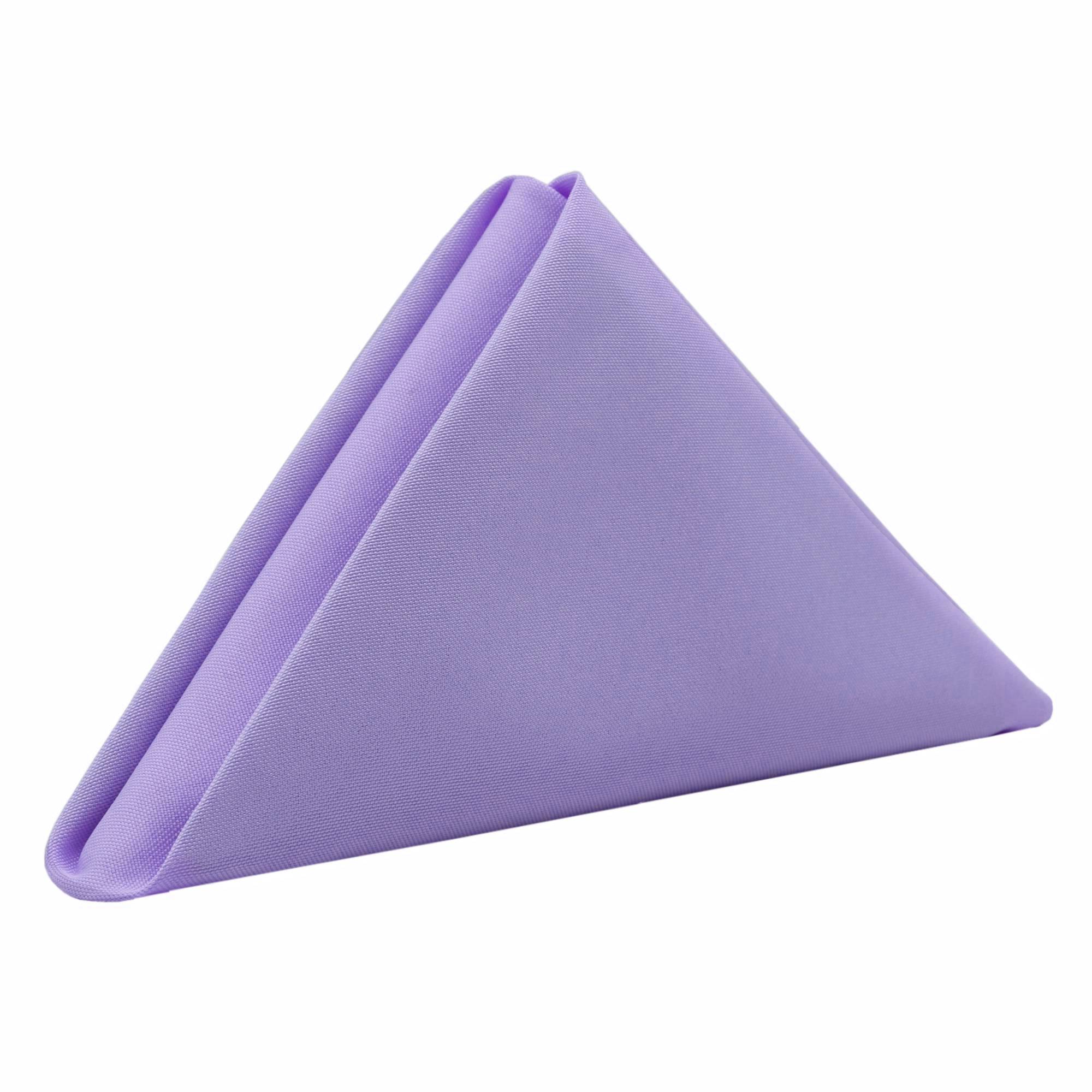 20 inch Polyester Cloth Napkins Lavender (Pack of 10)
