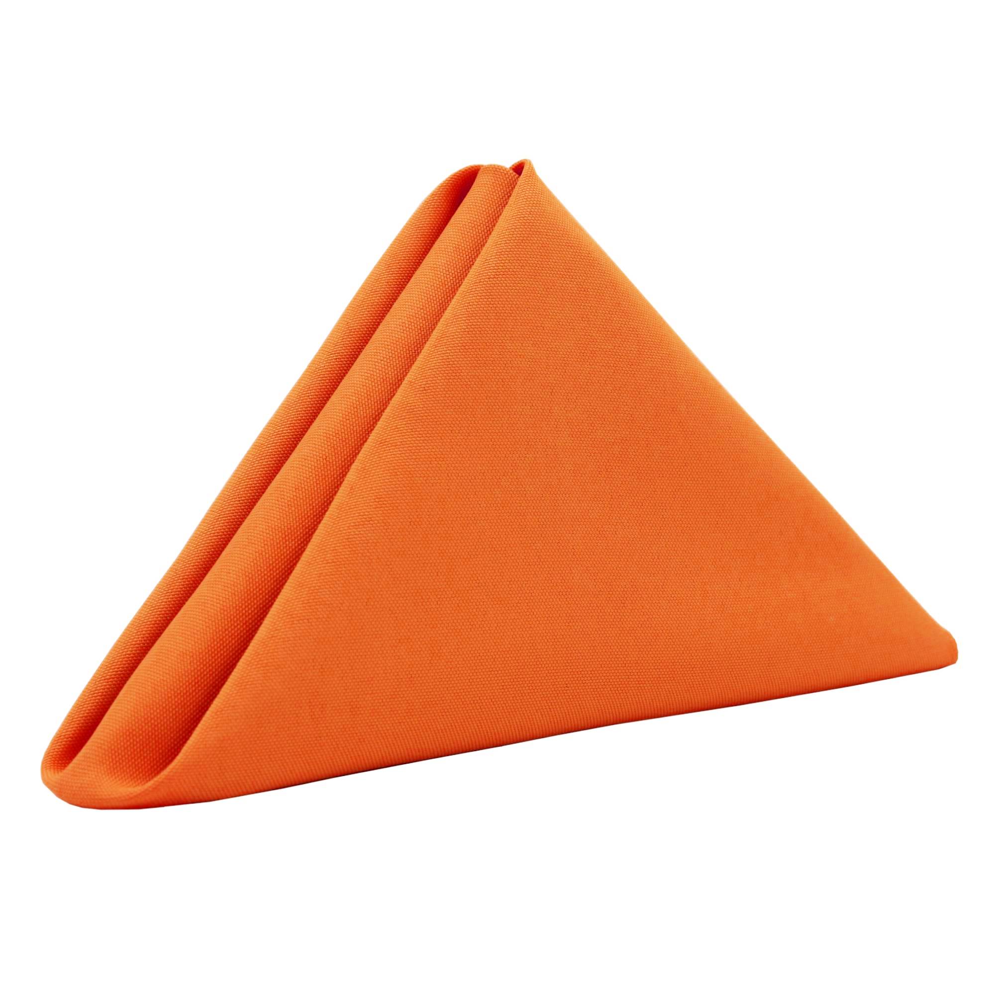 20 inch Polyester Cloth Napkins Orange (Pack of 10)
