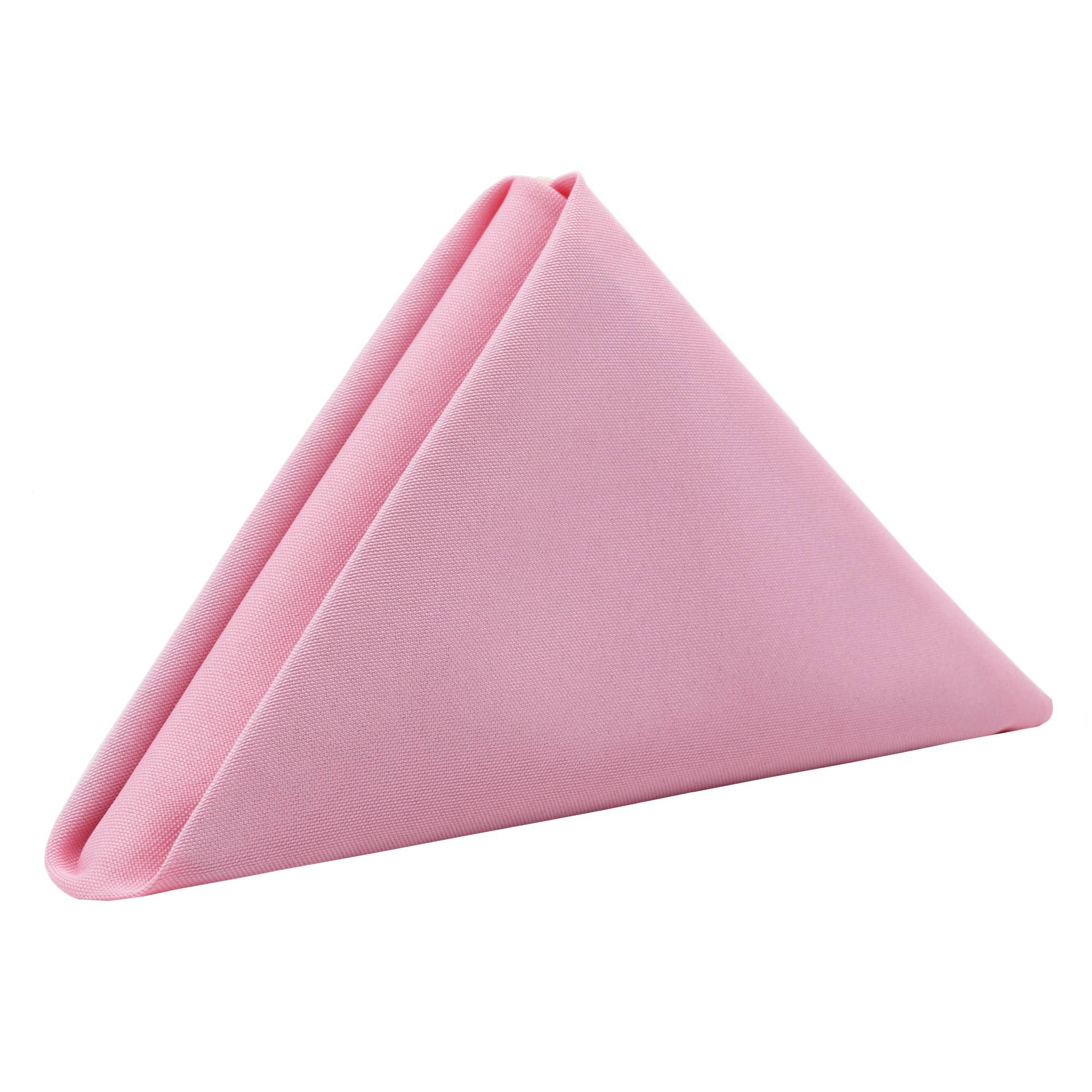 20 inch Polyester Cloth Napkins Pink (Pack of 10)