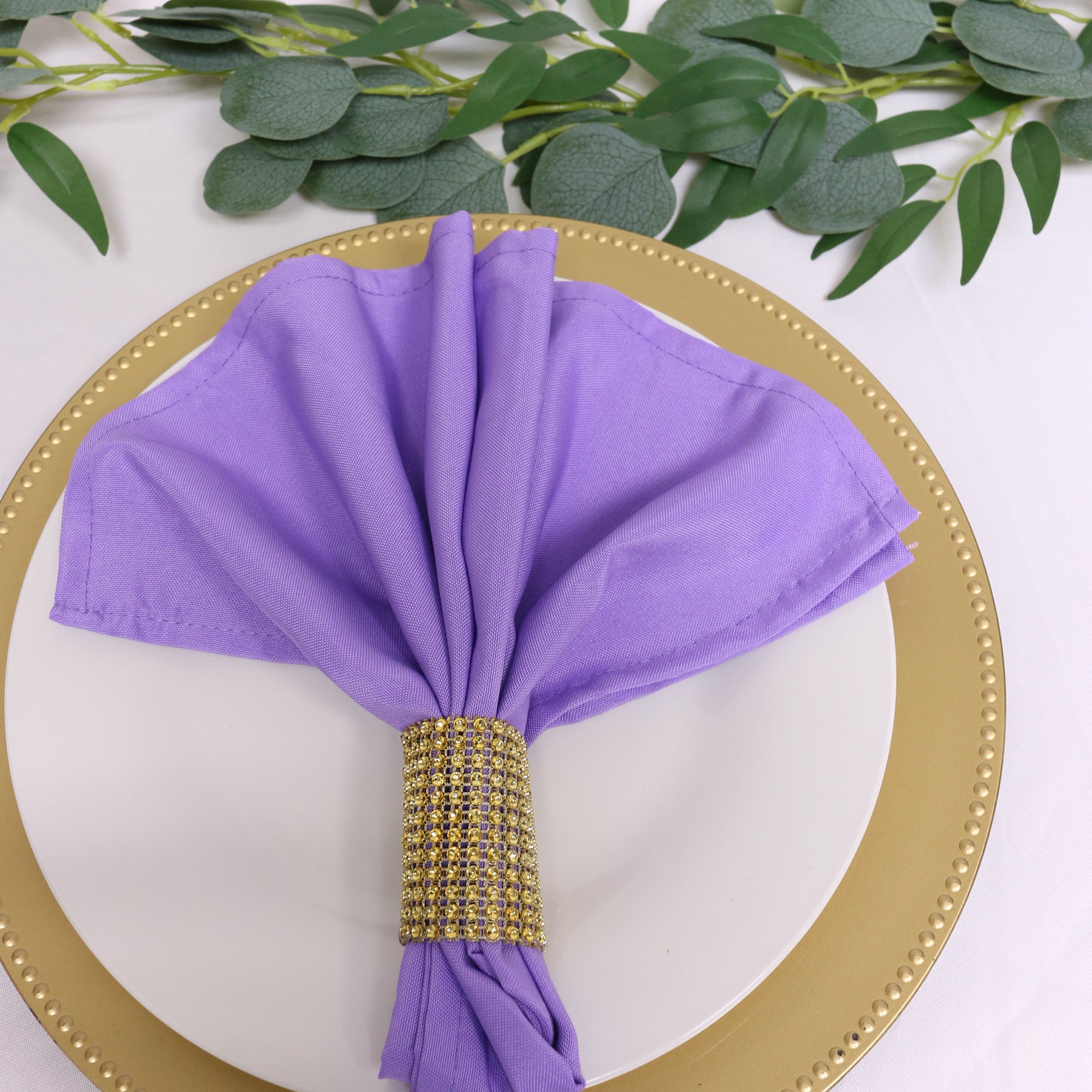 20 inch Polyester Cloth Napkins Lavender (Pack of 10)
