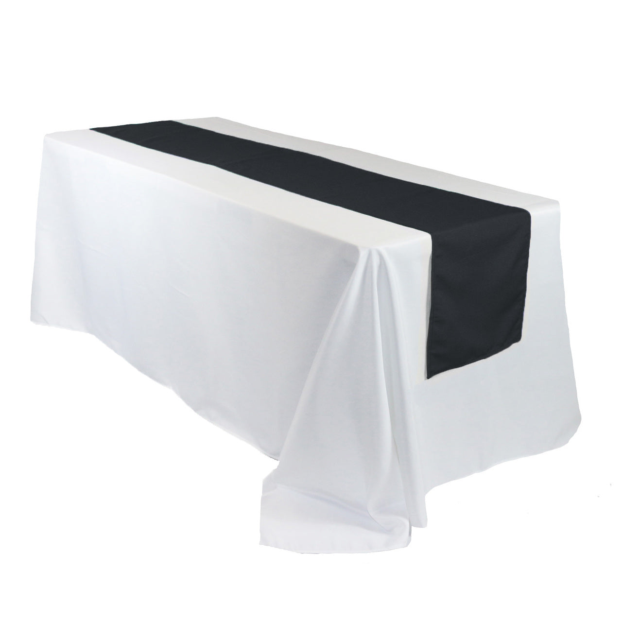 14 x 108 inch Polyester Table Runner Black