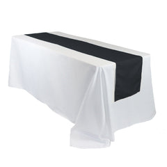 14 x 108 inch Polyester Table Runner Black