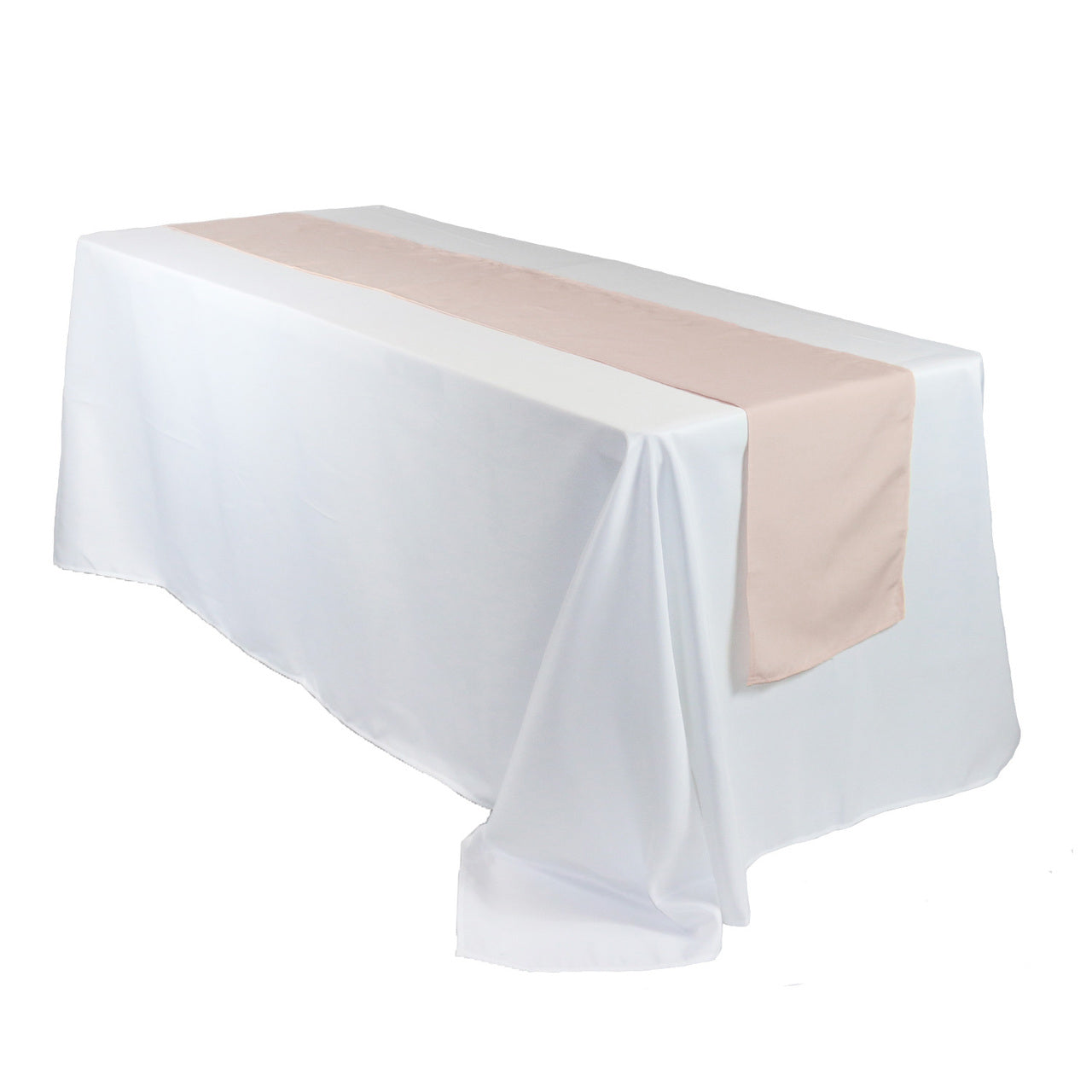 14 x 108 inch Polyester Table Runner Blush