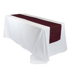 14 x 108 inch Polyester Table Runner Burgundy