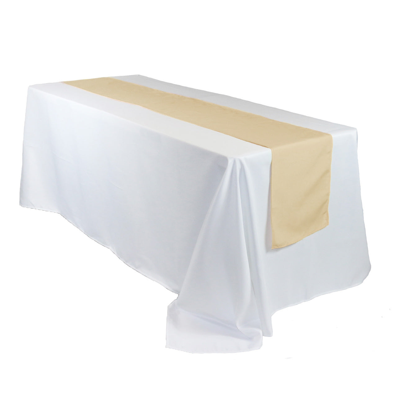 14 x 108 inch Polyester Table Runner Champagne
