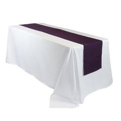14 x 108 inch Polyester Table Runner Eggplant