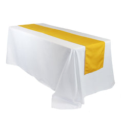 14 x 108 inch Polyester Table Runner Gold