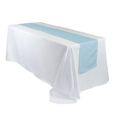 14 x 108 inch Polyester Table Runner Light Blue