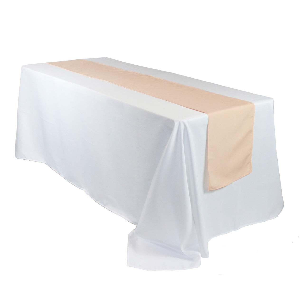14 x 108 inch Polyester Table Runner Peach