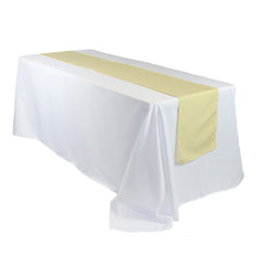 14 x 108 inch Polyester Table Runner Pastel Yellow
