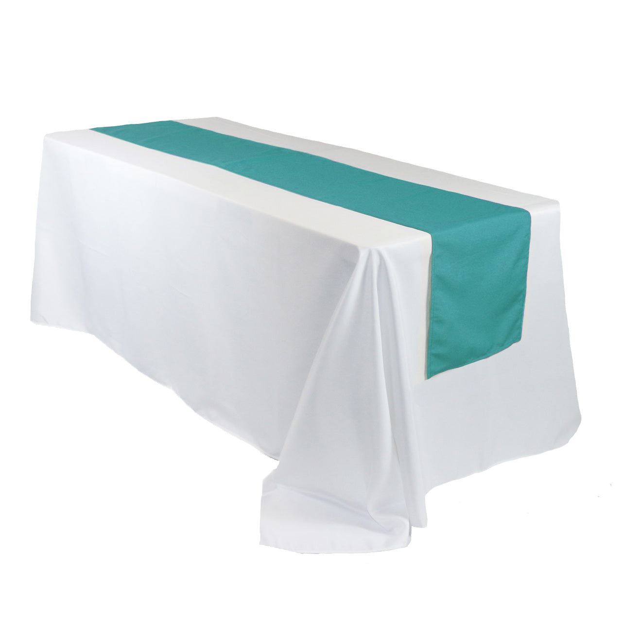 14 x 108 inch Polyester Table Runner Teal