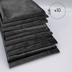 10 Pack 20 Inch Velvet Cloth Napkins Black
