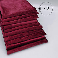 10 Pack 20 Inch Velvet Cloth Napkins Burgundy
