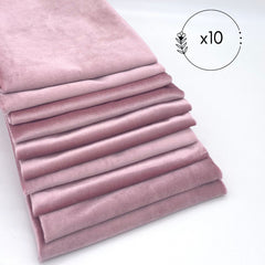 10 Pack 20 Inch Velvet Cloth Napkins Dusty Rose