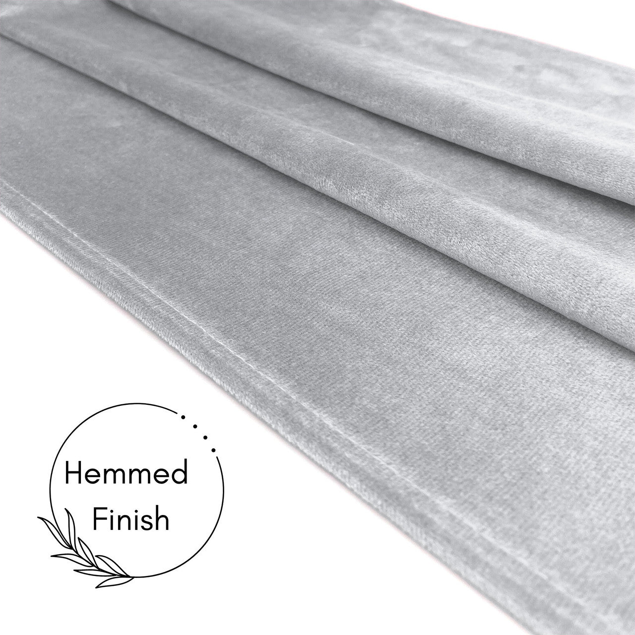 14 x 108 Inch Velvet Table Runner Gray