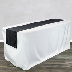 14 x 108 Inch Velvet Table Runner Black