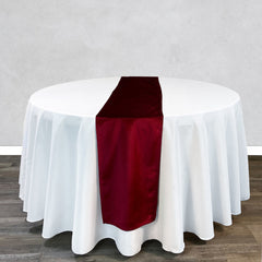 14 x 108 Inch Velvet Table Runner Burgundy
