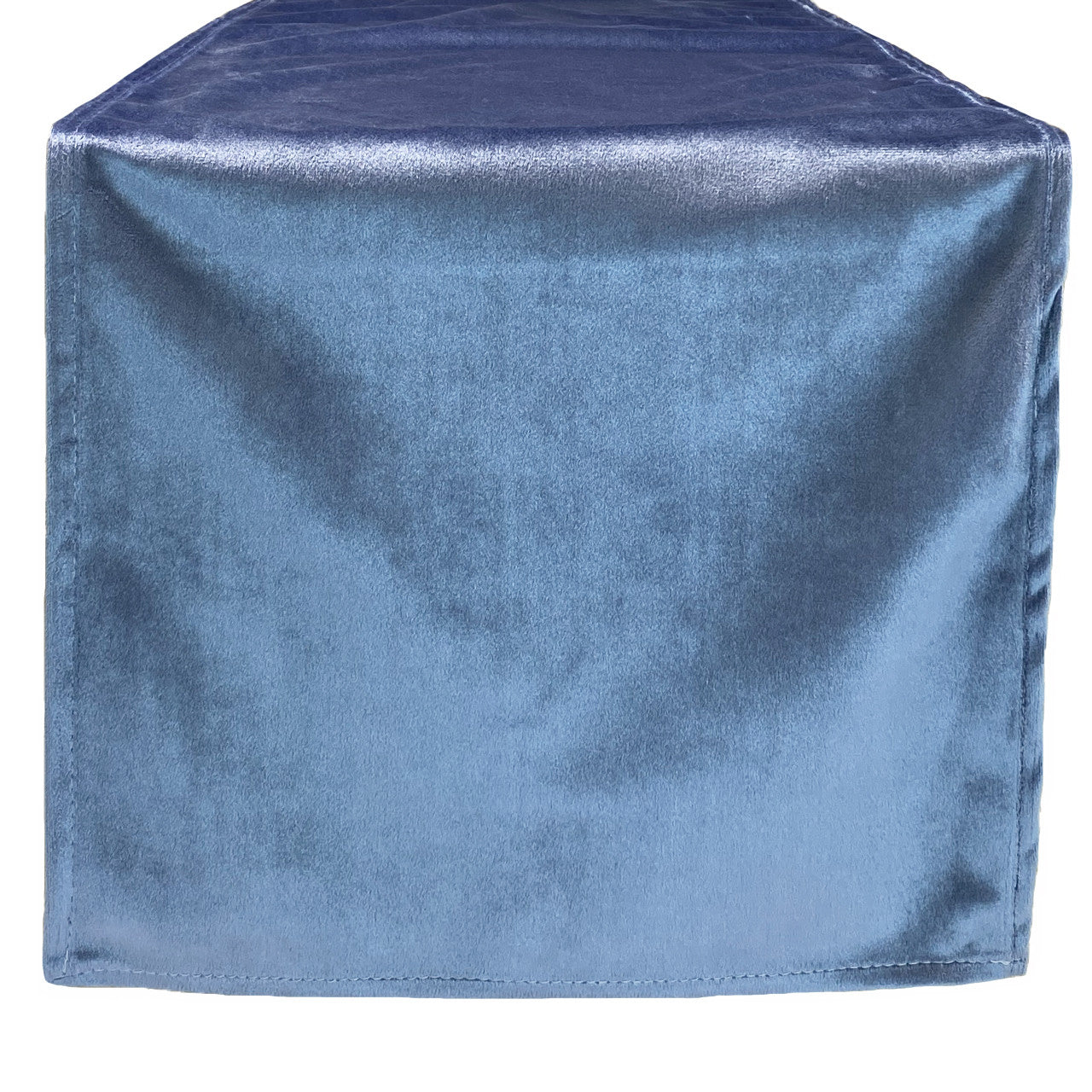 14 x 108 Inch Velvet Table Runner Dusty Blue