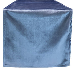 14 x 108 Inch Velvet Table Runner Dusty Blue