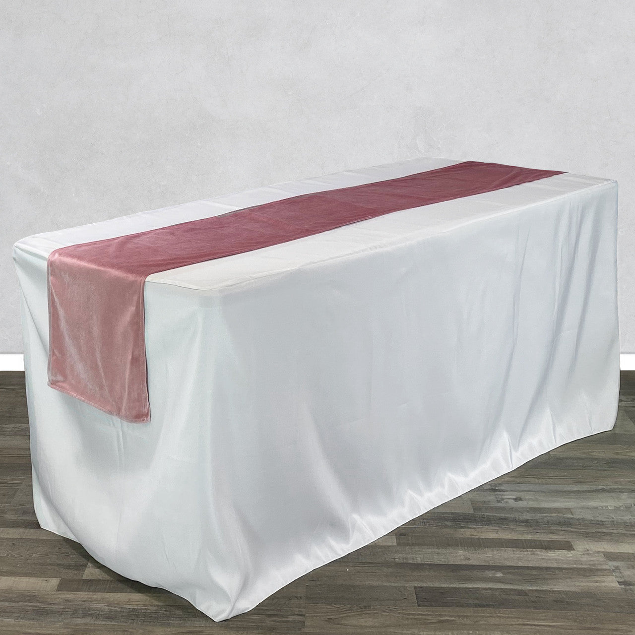 14 x 108 Inch Velvet Table Runner Dusty Rose