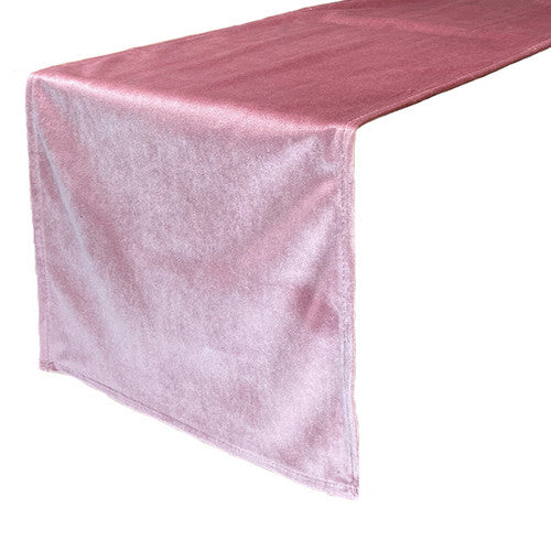 14 x 108 Inch Velvet Table Runner Dusty Rose