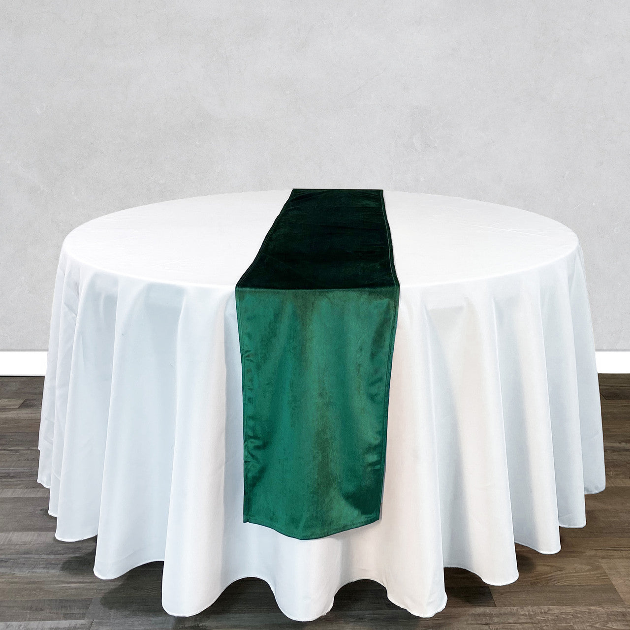 14 x 108 Inch Velvet Table Runner Emerald Green