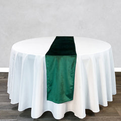 14 x 108 Inch Velvet Table Runner Emerald Green